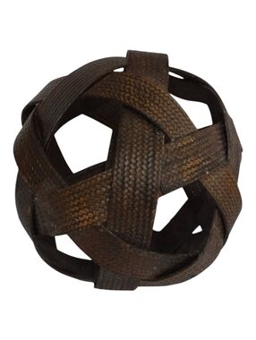 Decorative sphere woven Basket Style Rattan